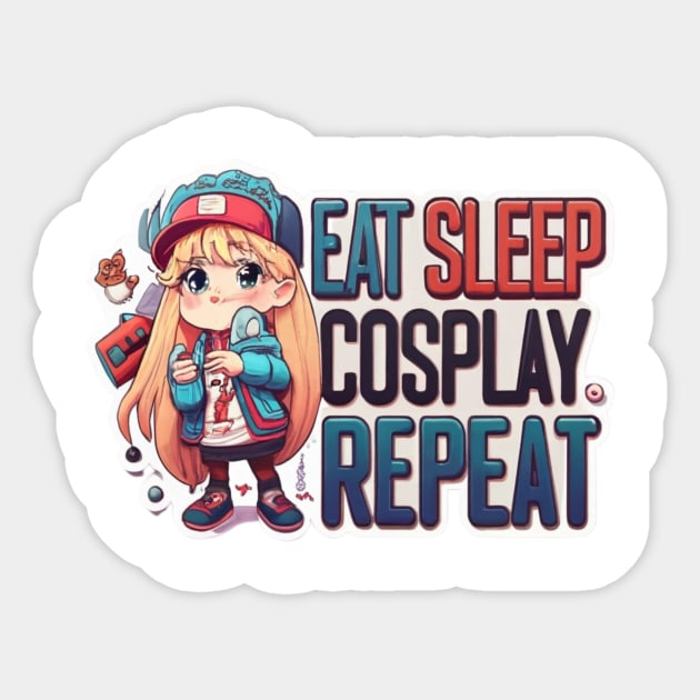 Cosplay girl Sticker by yourfavdraw